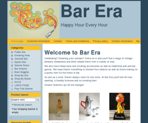 barera.co.uk: Bar Era -  Happy Hour Every Hour
Vintage barware, drinking and smoking collectables