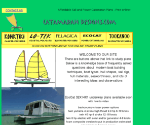 PLANS CATAMARAN DESIGNS.COMAFFORDABLE Sail and Power Catamarans Plans 