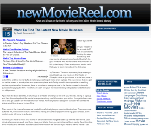 newmoviereel.com: Free Movies Net
Free Movies Net your portal to free movie downloads.  Who wants to watch movies for free? NewMovieReel is your one stop shop for free movies on the net.