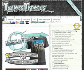 cheapshirtprinting.com: Screen Printing, Direct to Garment Printing, Custom T-shirts, Custom Care Tags -Tagless Threads
Custom T-shirts! Screen Printing, Jumbo Screen Printing, All Over Printing, DTG Digital Printing.Try our online T-shirt designer! Custom Care Tags. Quick turnaround, no set-up fees, and reasonable prices.