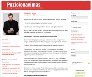 pozicionavimas.lt: Marketingo strategija, padedanti laimėti ir pirkėjo mintyse, ir piniginėje — Pozicionavimas
Marketingo strategija, padedanti įmonių vadovams daugiau parduoti, daugiau eksportuoti, užimti didesnę rinkos dalį nemažinant kainų.