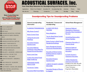 soundproofingproblems.com: Soundproofing Tips for Soundproofing Problems
Soundproofing products and answers for experts and beginners.  Knowledgeable soundproofing, acoustics, noise control and vibration specialists help you understand how to choose from all products, including sound-absorbing foam on vinyl noise barriers to latest environmentally friendly and fire safe.