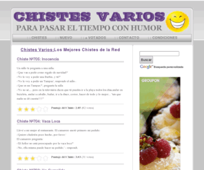 chistesvarios.com.ar: : : CHISTES VARIOS : : Los Mejores Chistes
ChistesVarios.com.ar, Para pasar el tiempo con humor. Pagina colaborativa con los mejores chistes de la red. Chistes varios, Chistes cortos. Todo el Humor