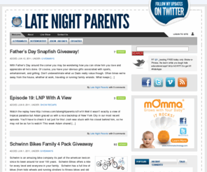 latenightparenting.com: LateNightParents.com - Home of the Late Night Parents show
Late Night Parents is the late night show directed to and for parents. We will go from birth all the way though teenage, with tips, tricks and the gear you need to survive.