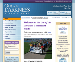 outofthedarkness.org: AFSP: Community Walks Home
