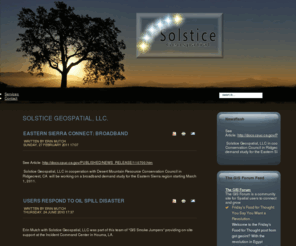 solstice-gis.com: Solstice Geospatial, LLC.
Solstice Geospatial