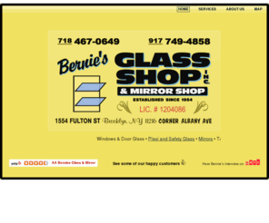 berniesglass.com: Bernie’s Glass Shop & Mirror Shop
We specialize in all types of repairs