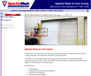 sparklewashyork.com: Sparkle Wash of York County - Professional Pressure Washing in Hanover, York, Yoe, Dallastown, Red Lion, West York, Spring Grove, New Freedom, Stewartstown, Wrightsville, Hallam in York County, Pennsylvania
Sparkle Wash of York County is a fully insured, environmentally responsible company providing professional pressure washing, restoration and preservation services in Hanover, York, Yoe, Dallastown, Red Lion, West York, Spring Grove, New Freedom, Stewartstown, Wrightsville, Hallam in York County, Pennsylvania.