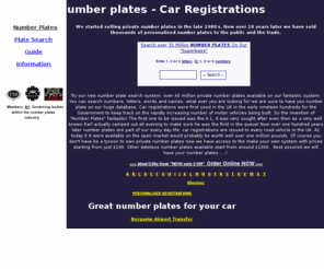 classicenterprises.co.uk: Number plates - Car registrations
We supply number plates on dvla certificate, personalised number plates, private number plates from only 