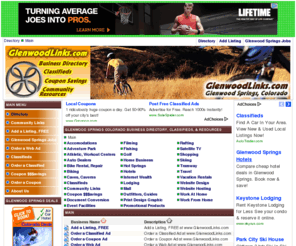 glenwoodlinks.com: Glenwood Glennwood Springs Colorado co online internet Links Coupons Advertising Classifieds Guide Community Resource News - Business Directory / Main
glenwood springs colorado directory and community resource