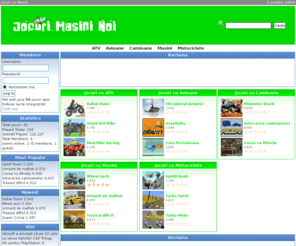 jocurimasininoi.ro: Jocuri cu Masini
Jocuri cu Masini noi condus masini motociclete camioane atvuri si pilotat avioane