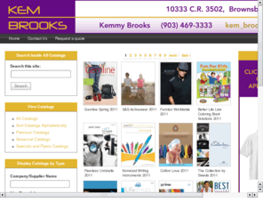 kembrooks.com: Digital Catalog Search by Kem Brooks
Browse, Search, Share these catalogs for Promotional Products