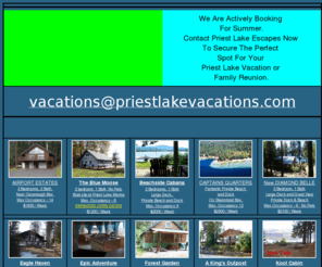 Priestlakevacations Com Priest Lake Idaho Vacation Rental Cabins