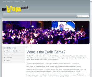 thebraingame.co.uk: What is the Brain Game?
The Brain Game is a corporate charity quiz that has raised millions of pounds over the past 20 years.