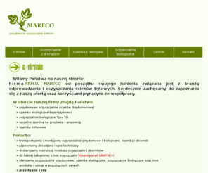 mareco.com.pl: Biologiczne przydomowe oczyszczalnie ścieków - ekologiczne, przydomowe szamba : Mareco
Przydomowe, biologiczne oczyszczalnie ścieków, szamba i zbiorniki szambowe. Oczyszczalnie przydomowe oraz przydomowe szamba ekolologiczne : Mareco - zapraszamy!