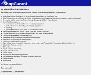 shoppingguard.com: ShopGarant : Uw uitgebreide online winkelwagen
ShopGarant : Uw uitgebreide online winkelwagen