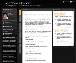 sandrine-godart.com: Sandrine Godart - CV - Coach-Rigologue      Consultante en communication
Coach-Rigologue ? Comment vais-je vous accompagner ? 
Savez-vous que le rire répare point par point ce que le stress détruit ?Alors ...