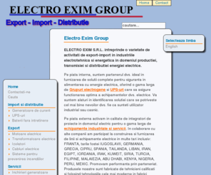 electroexim.ro: ELECTRO EXIM - Home
Export - Import - Distributie