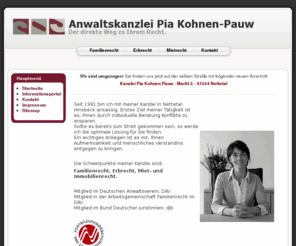 familienrecht-aktuell.com: Anwaltskanzlei Pia Kohnen-Pauw - Startseite
Anwaltskanzlei Pia Kohnen-Pauw, Familienrecht Nettetal, Hinsbeck