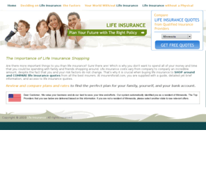 insurersforall.com: FREE Life Insurance QUOTES > >  Your way to life insurance savings!!!
Free online life insurance quotes. Get insurance rate comparisons, and buy your life insurance policy instantly. Buy life insurance online with us.