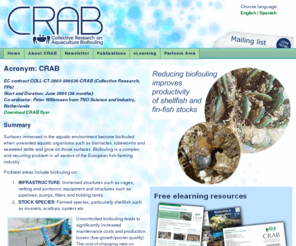 crabproject.com: Collective Research on Aquaculture Biofouling
Develop effective biofouling management strategies for the aquaculture industry