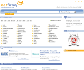 netfirmy.info: netfirmy.cz - internetová databáze firem, firmy
Společnost netfirmy.cz je provozovatelem regionální internetové databáze firem ve Východních Čechách.