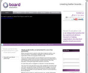 board-evaluation.co.uk: Board Evaluation Limited helps dysfunctional boards irrespective of size
Board Evaluation Limited