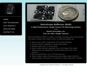 metriainnovation.com: Metria Innovation, Inc.
RetroGrate Reflector (RGR). A High-Performance, Single-Camera 3D Metrology System