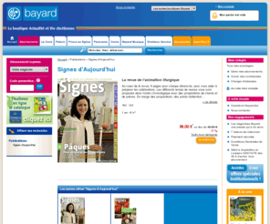 signesmag.com: Signes d'Aujourd'hui - Abonnement magazine Signes d'Aujourd'hui - 
La boutique Actualité et Vie chrétienne
Abonnement magazine Signes d'Aujourd'hui - 1 an - 6 n° - 39,00 € au lieu de 42,00 € (-7 %).