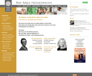 bayareahomeopathy.com: Bay Area Homeopathy
Certified Classical Homeopaths practicing according to the established principles of Homeopathy