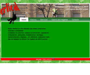 kamyvertical.com: Kamy Vertical Trabajos en altura o en lugares de dificil acceso en Vitoria-Gasteiz
Trabajos en altura o en lugares de dificil acceso, construccion, reparacion, restauracion, aplicacion, instalaciones, montajes, mantenimientos, limpieza
