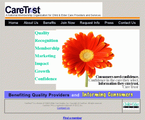 caretrust.com: CareTrust - A National Member Organization for Child Care & Elder Care Providers and Services
