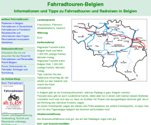 fahrradtouren-belgien.de: Fahrradtouren und Radreisen in Belgien
Informationen und Tipps zu Fahrradtouren in Belgien