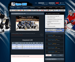 liguelhw.com: Ligue de Hockey du Week-end - LHW
La ligue de Hockey du Week-end est une ligue amicale ou les matchs se disputent a Alma.