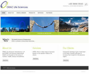 oraclifesciences.com: ORAC Life Sciences | Building Bridges in Life Sciences
ORAC stands for Organization for Research And Commerce in Life Sciences, is a company based in Singapore, involved in the broad field of “life sciences” in Asia.