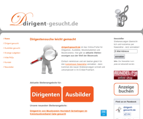 suche-dirigent.com: dirigentensuche für musikvereine und blasorchester // dirigent gesucht // einfach, schnell und zielgruppenorientiert - dirigent-gesucht.de
Mit dirigent-gesucht.de wird die Dirigentensuche spielend einfach. Schnell und unkompliziert viele Newsletterabonnenten direkt ansprechen. Ihre Stellenanzeige wird per E-Mail verbreitet – wenige Stunden nach Auftrag und Bezahlung.