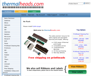 thermalheads.com: The Uk's No1 Supplier of Thermal Printheads: Zebra Datamax Tec Printronix Sato
Thermal printheads from Zebra Datamax Tec Sato Printronix Intermec Eltron UBI Avery Paxar Monarch Microcom NCR Z140xiIII Z170xiIII 105SL