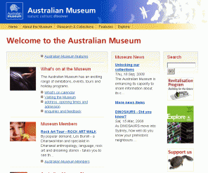 amonline.net.au: Australian Museum - nature, culture, discover - Australian Museum
Explore our collections, exhibitions, natural history and indigenous cultures