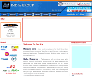 maxpure.info: Max Pure Water Purifier
A1 India Group is a leading water purifier company.