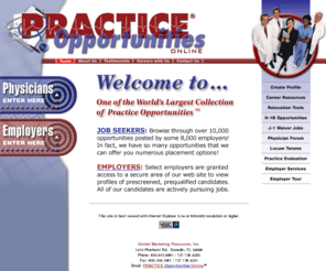 practice-opportunities.net: Physician Jobs at Practice Opportunities™
The leader in J1 visa medical job placement, we find physician jobs the others can't. Our physician recruitment program is dedicated to finding the right health care job for you.