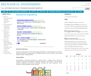 mechanical-engineerings.com: Mechanical engineering
Full information Mechanical engineering and examples. What does it really mean and what they do ? Find the answer here