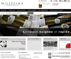 millesima.be: Grands Crus, vins primeurs de Bordeaux, Bourgogne Champagne…
Millesima est le leader de la vente de grands vins et de vins en primeur depuis 1983. 2 500 000 btles dans nos chais des meilleurs millésimes de Bordeaux, Bourgogne, Vallée du Rhône, Alsace, Champagne…