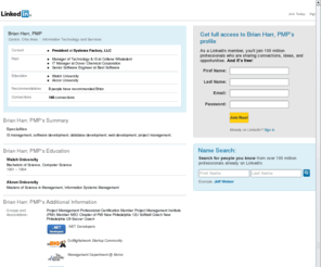 brianharr.com: Brian Harr, PMP  | LinkedIn
View Brian Harr, PMP's professional profile on LinkedIn.  LinkedIn is the world's largest business network, helping professionals like Brian Harr, PMP discover inside connections to recommended job candidates, industry experts, and business partners.