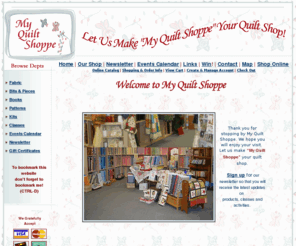 myquiltshoppefl.com: My Quilt Shoppe, Florida Quilt Shop
My Quilt Shoppe located in Palm Beach Florida, quilt fabric, quilt patterns, quilt kits, free quilt and pattern projects