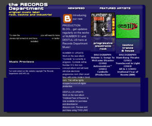 recordsdepartmentmusic.com: The Records Department: Home:  Original Music Label
 Original Music Label