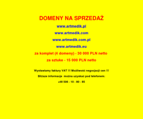 artmedik.pl: DOMENY NA SPRZEDAŻ
