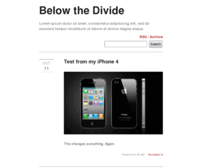 belowthedivide.com: Below the Divide
Lorem ipsum dolor sit amet, consectetur adipisicing elit, sed do eiusmod tempor incididunt ut labore et dolore magna aliqua.