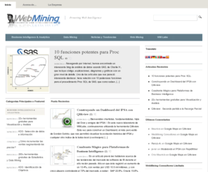 webmining.cl: Web Mining.cl :: Inteligencia de Negocios, Data Mining y Web Mining para Empresas
Business Intelligence, Data Mining and Web Mining services for companies. Servicios de Inteligencia de Negocios, Data Mining y Web Mining para empresas.