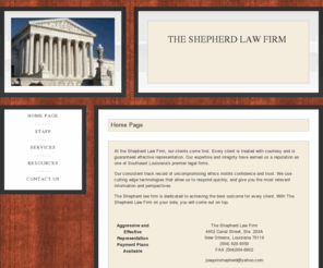 joaquinshepherd.com: The Shepherd Law Firm - Attorney Joaquin Shepherd
Providing exceptional legal services to the New Orleans area.