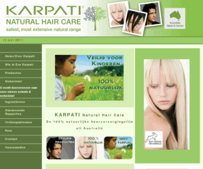 naturalhaircare.nl: Naturalhaircare.nl, Karpati, natuurlijke haarverzorging
Karpati, natuurlijke haarverzorging met 100% gewaarmerkte biologische ingrediënten
